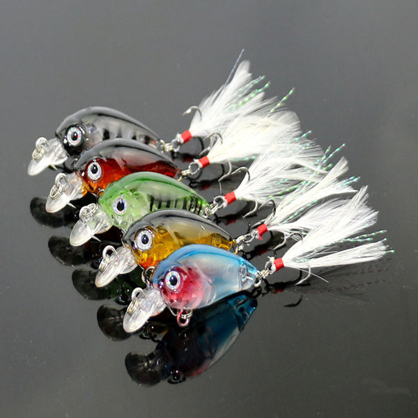 HENGJIA 30pcs fishing lure set Mixed models fishing bait 30 colors plastic hard bait fishing tackle