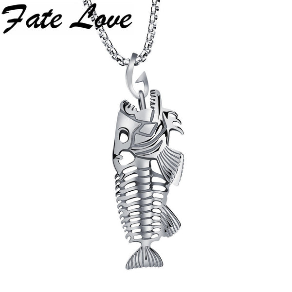 Bonefish  Pendant and 22 inch chain necklace