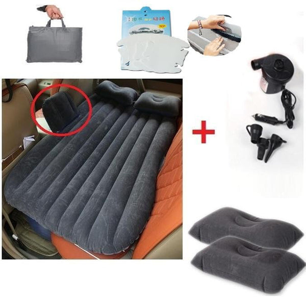 Universal car backseat mattress inflatable bed with electric pump